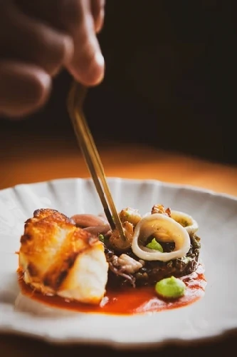 Chef Plating dish delicately