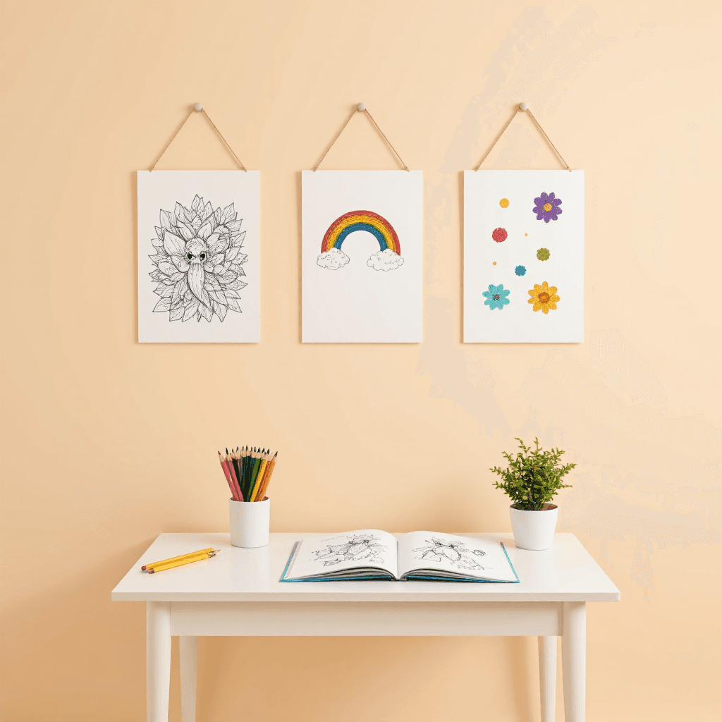 product photography of coloring book
