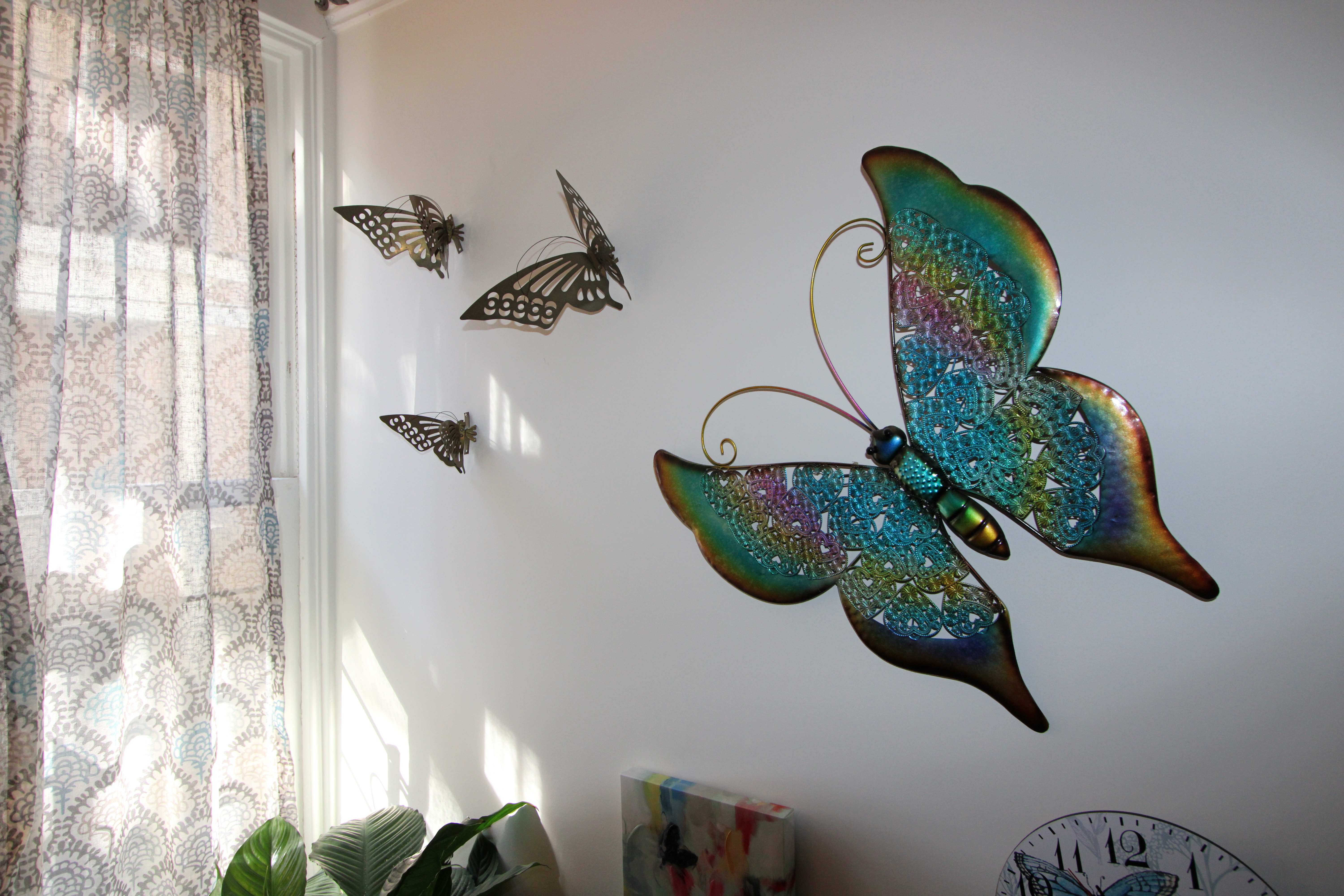Changing Perceptions Counseling Therapy Office metal stylized butterfly wall art