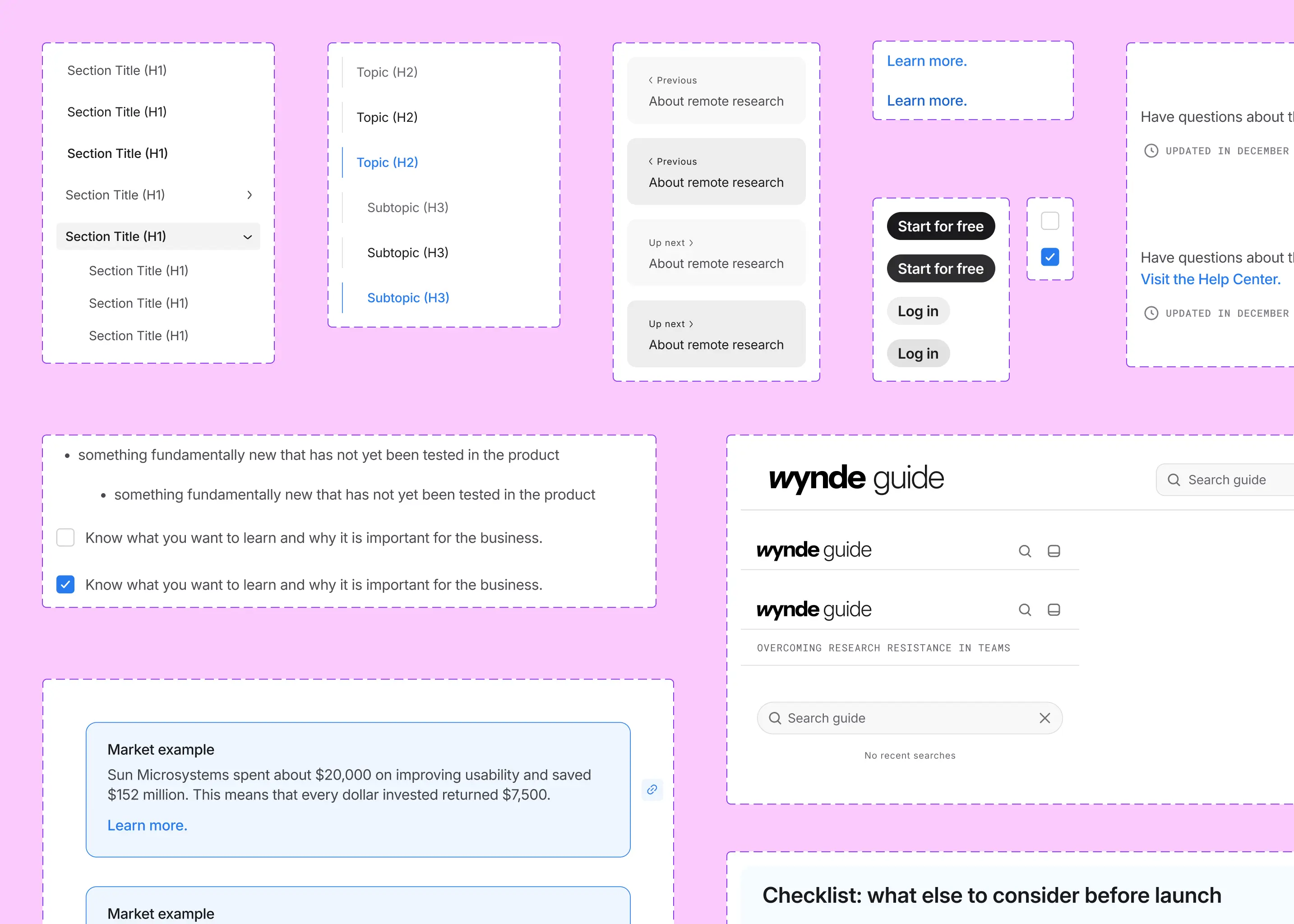 Components snapshot.