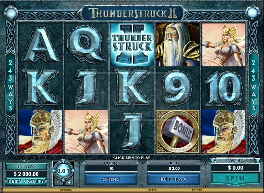 Thunderstruck II - vue du jeu