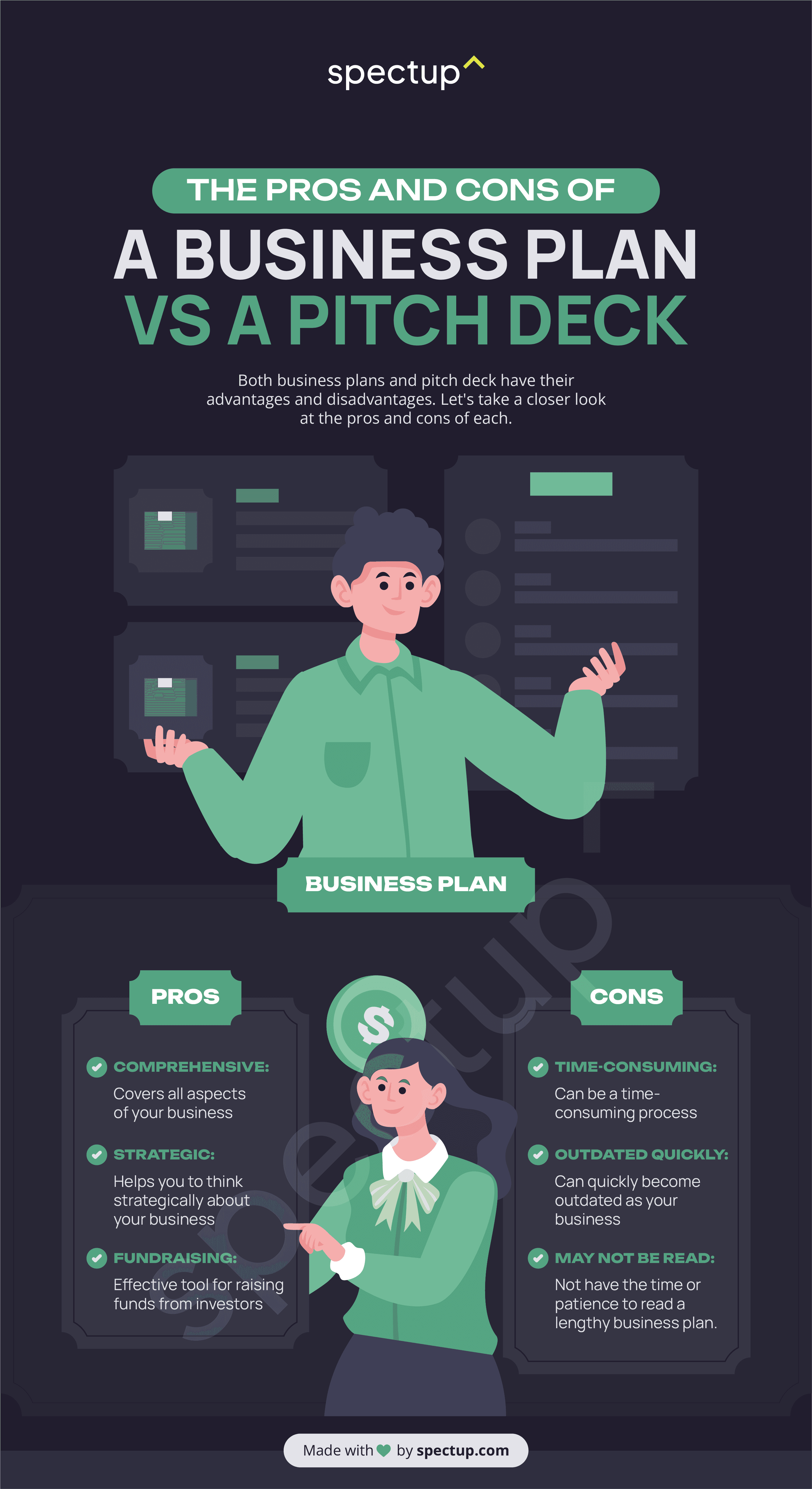 Infographic: The Pros and Cons of a Business Plan vs. a Pitch Deck - 1