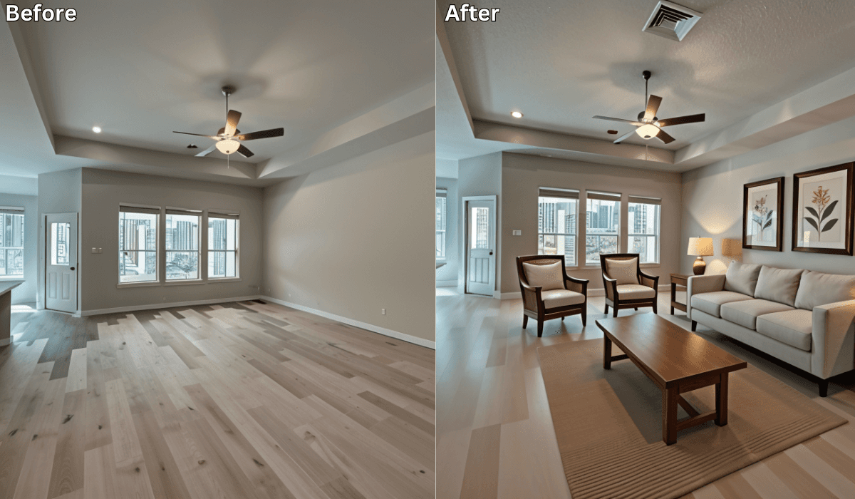 Virtual Staging Magic: See Your Living Room Transform Without Moving a Single Thing