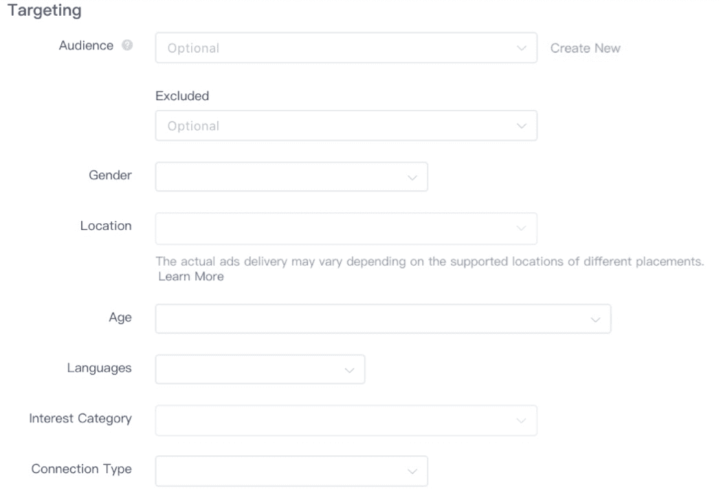 tiktok ad targeting options