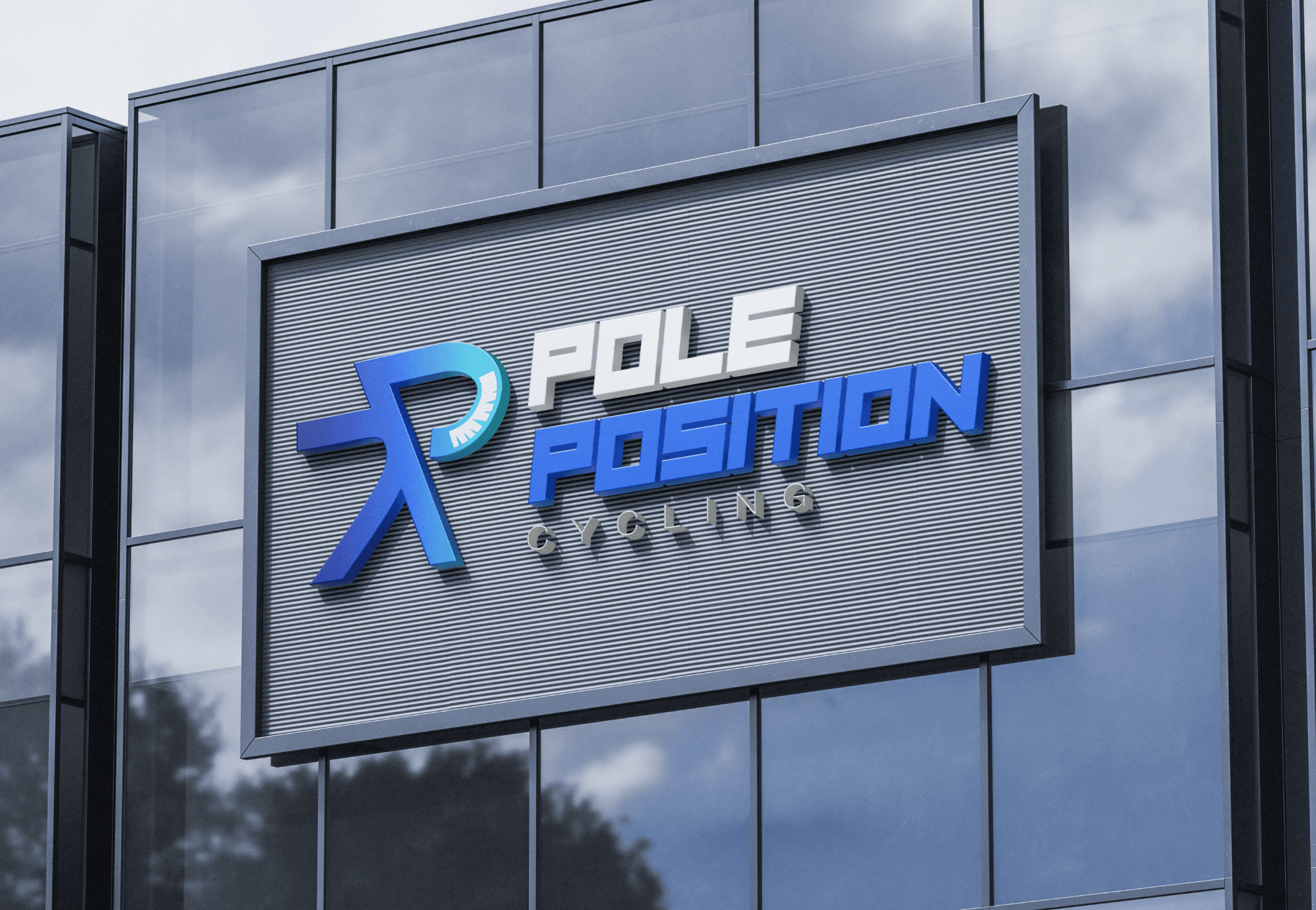 Présentation complète de l’identité visuelle de Pole Position Cycling avec mise en situation