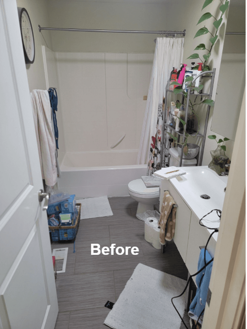 Bellevue bathroom remodel project 1 before picture