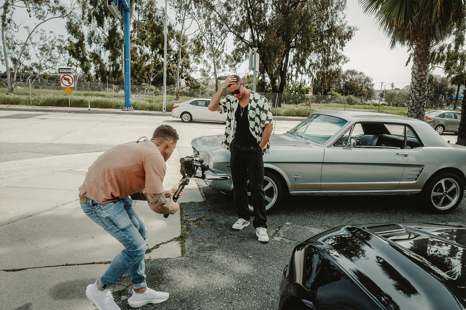 alex pohl shooting a video in los angeles with fabian arnold