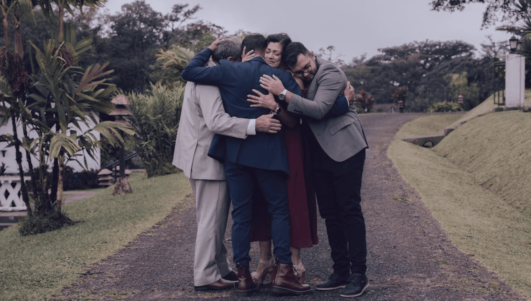  group hug depicting a sense of belonging.