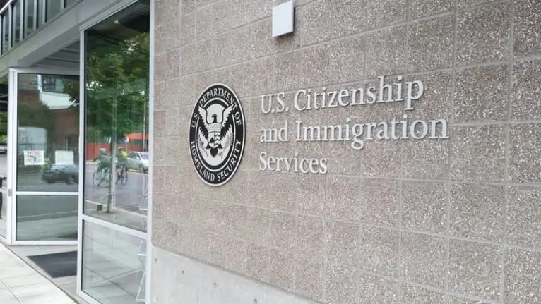 Exterior view of the United States Citizenship and Immigration Services (USCIS) office in Atlanta, Georgia
