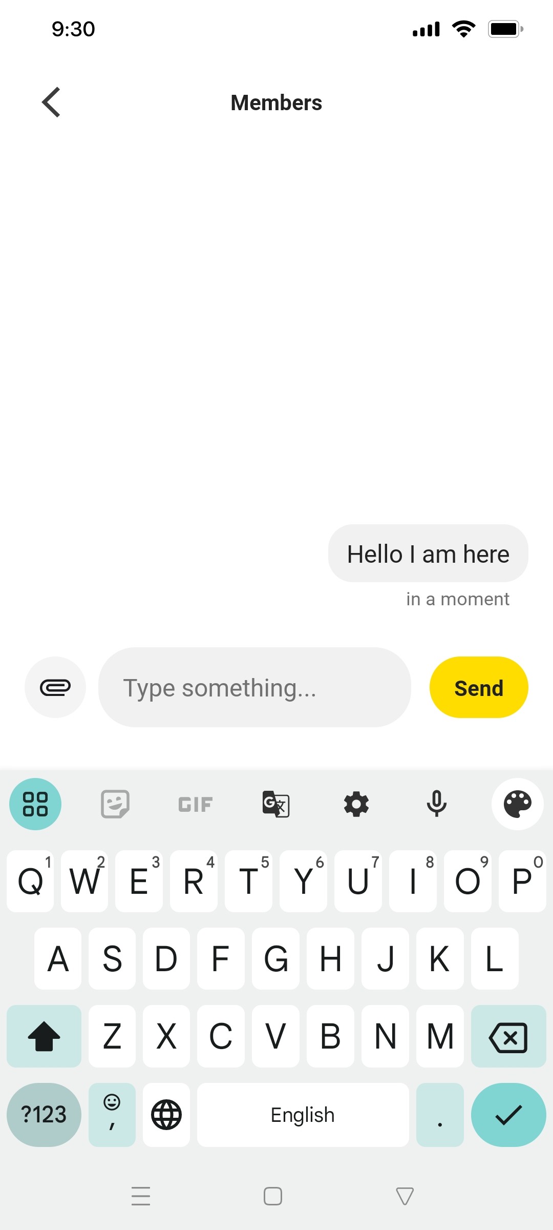 Buy me a coffee Type message 3 screen