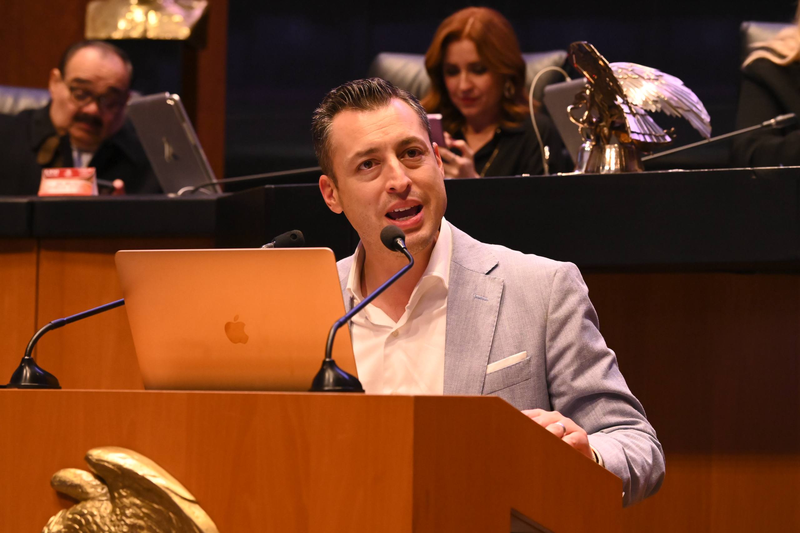 Abstract illustration of a network of connected icons