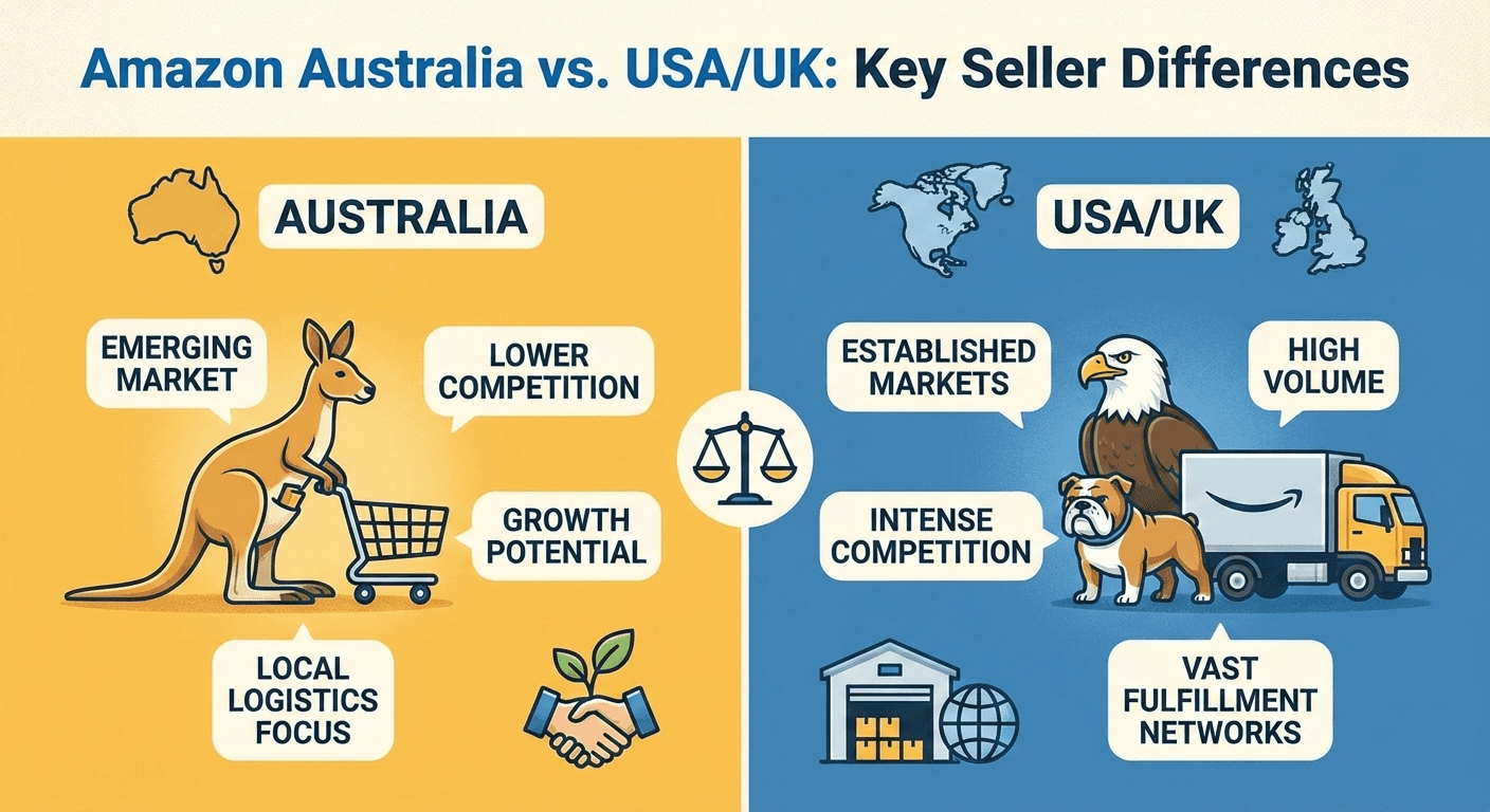 Amazon Australia vs USA/UK