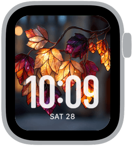 Leadlight Apple Watch face preview 1 featuring autumn.