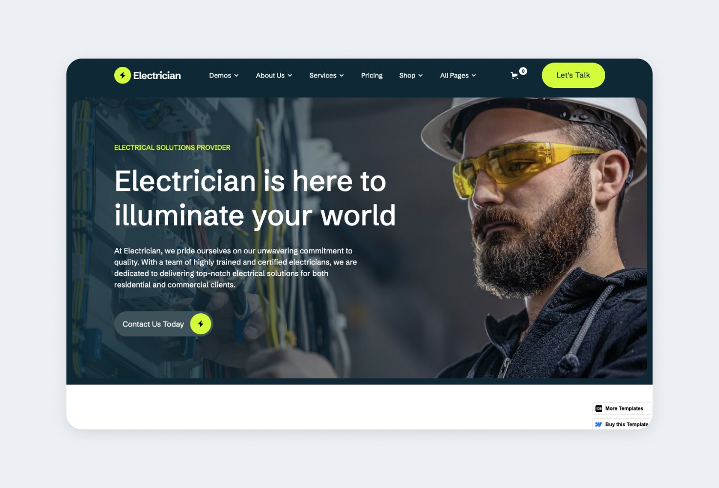 Electrician Webflow Template