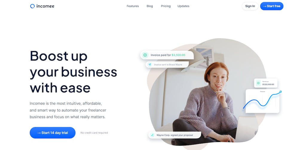 Incomee is a no code freelance automation app that was built on Bubble.io