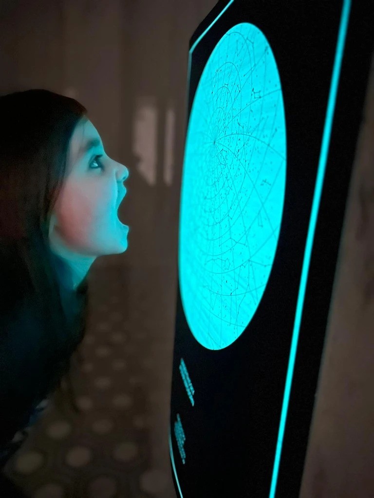 glowing star map print