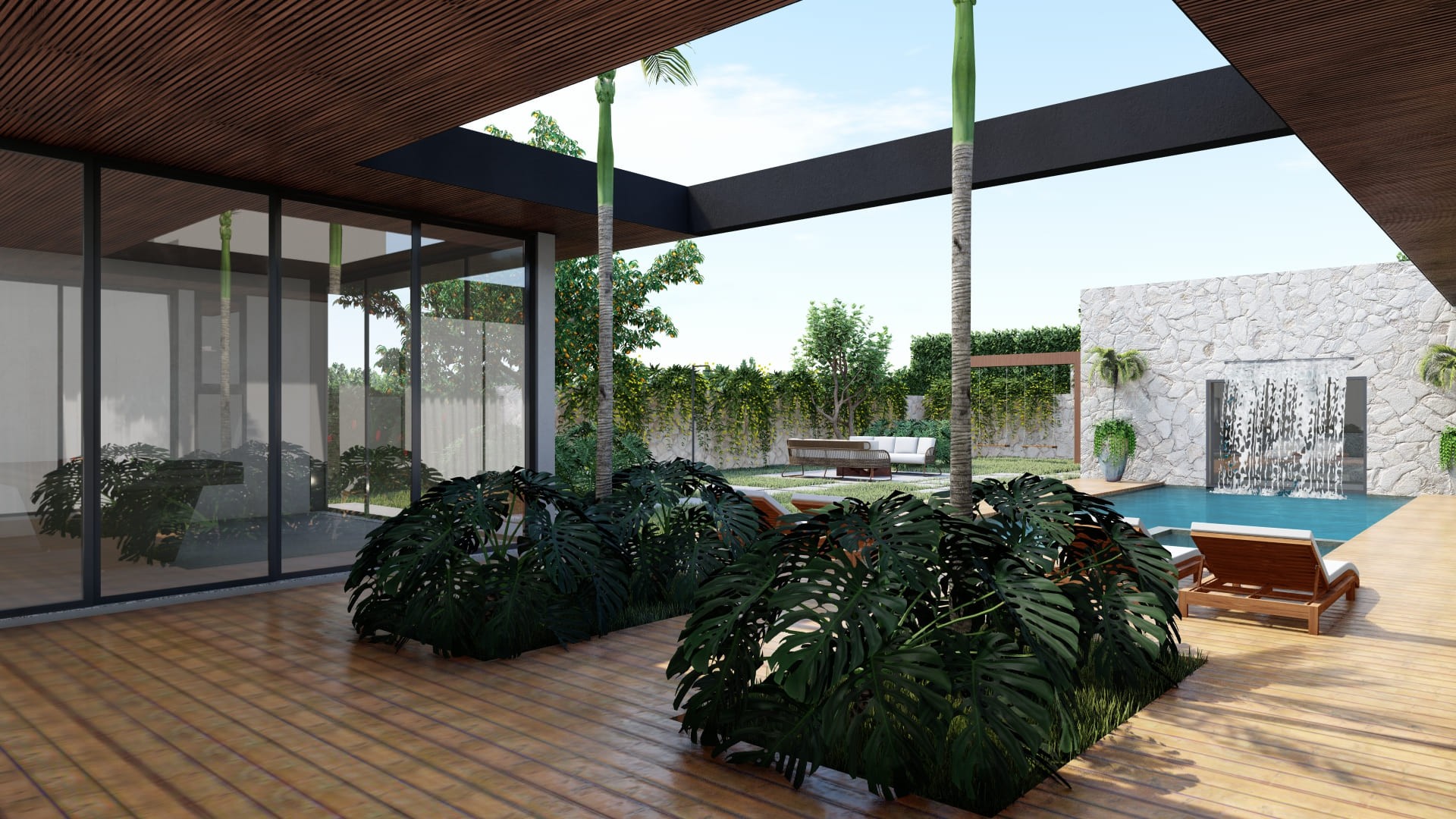Projeto arquitetonico residencial casa de alto padrão sete lagoas minas gerais com piscina a area de lazer 