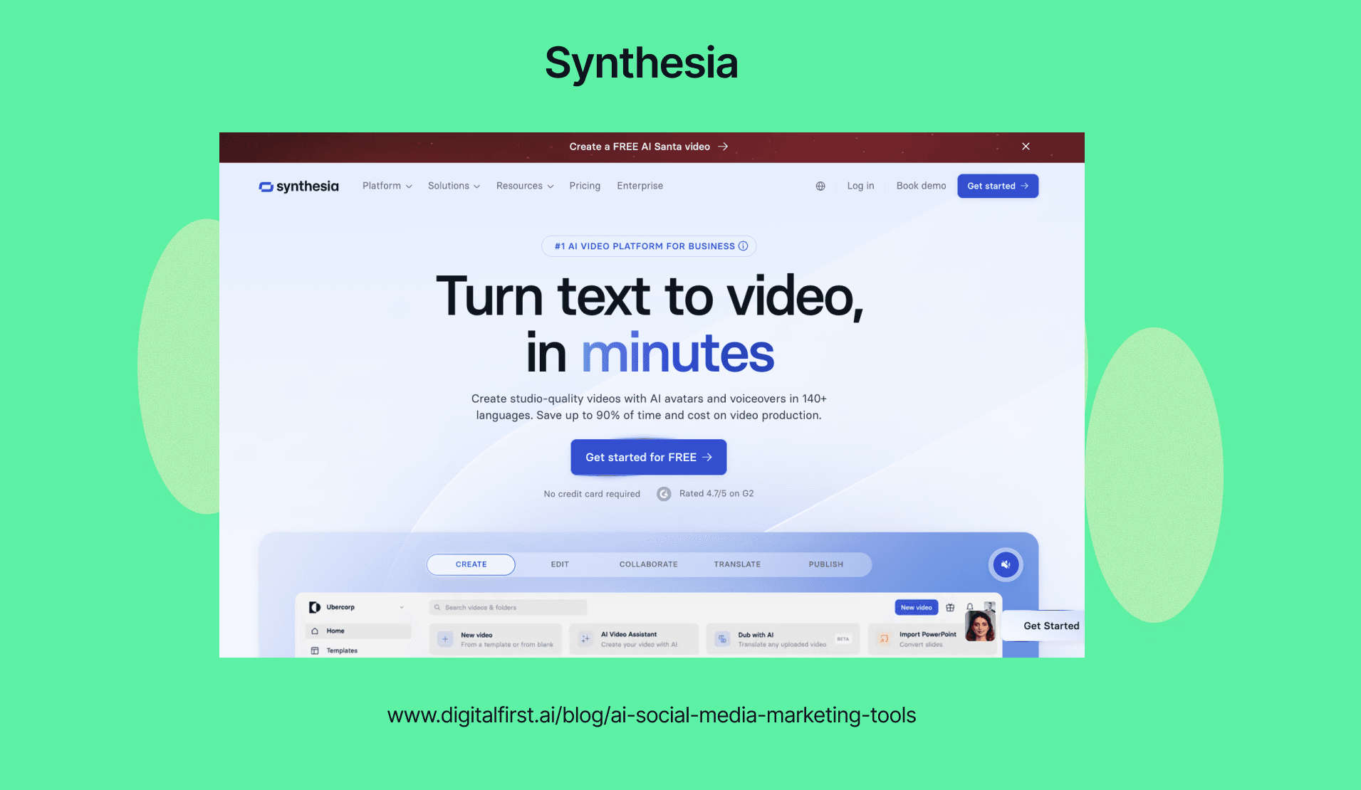 Synthesia – AI Avatar Video Generator