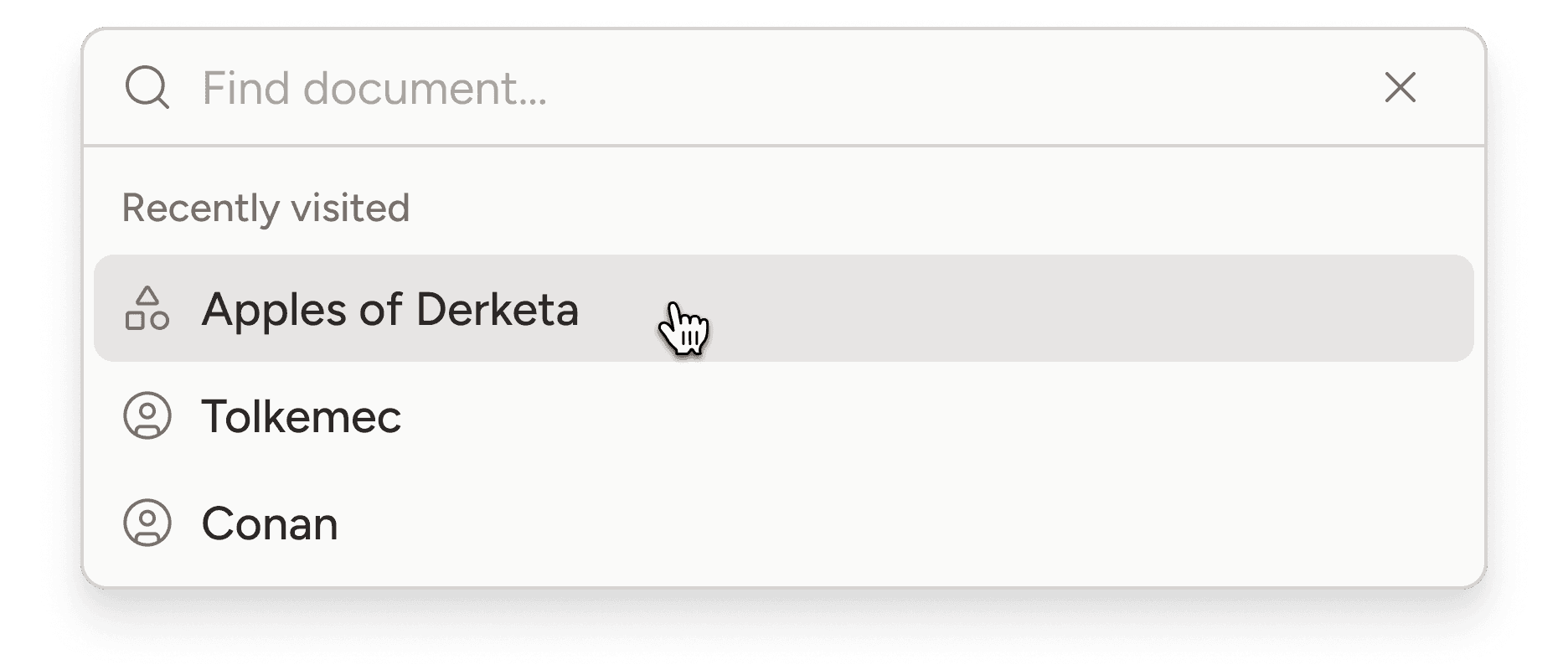 Screenshot of the search tool in Mythril