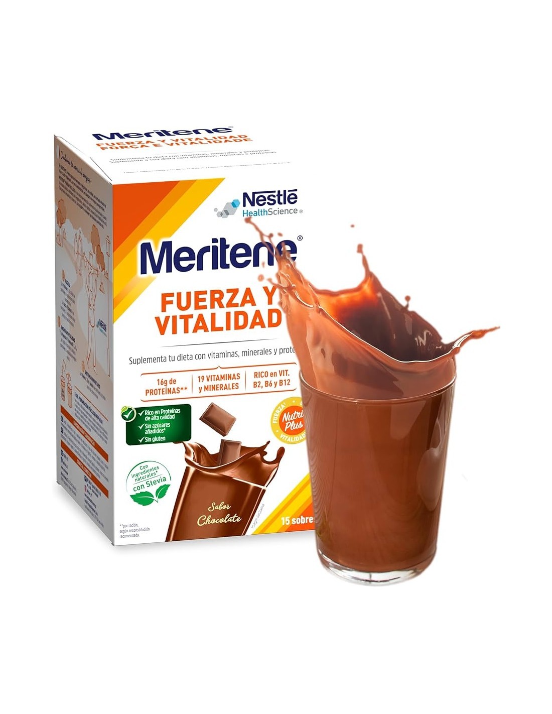 Suplementos nutricionales Meritene para adultos mayores y convalecencia disponibles en Farmacia Mutilva, Mutilva Baja, Navarra