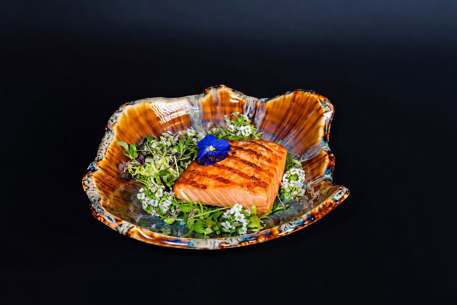 white and brown round food on white ceramic plate