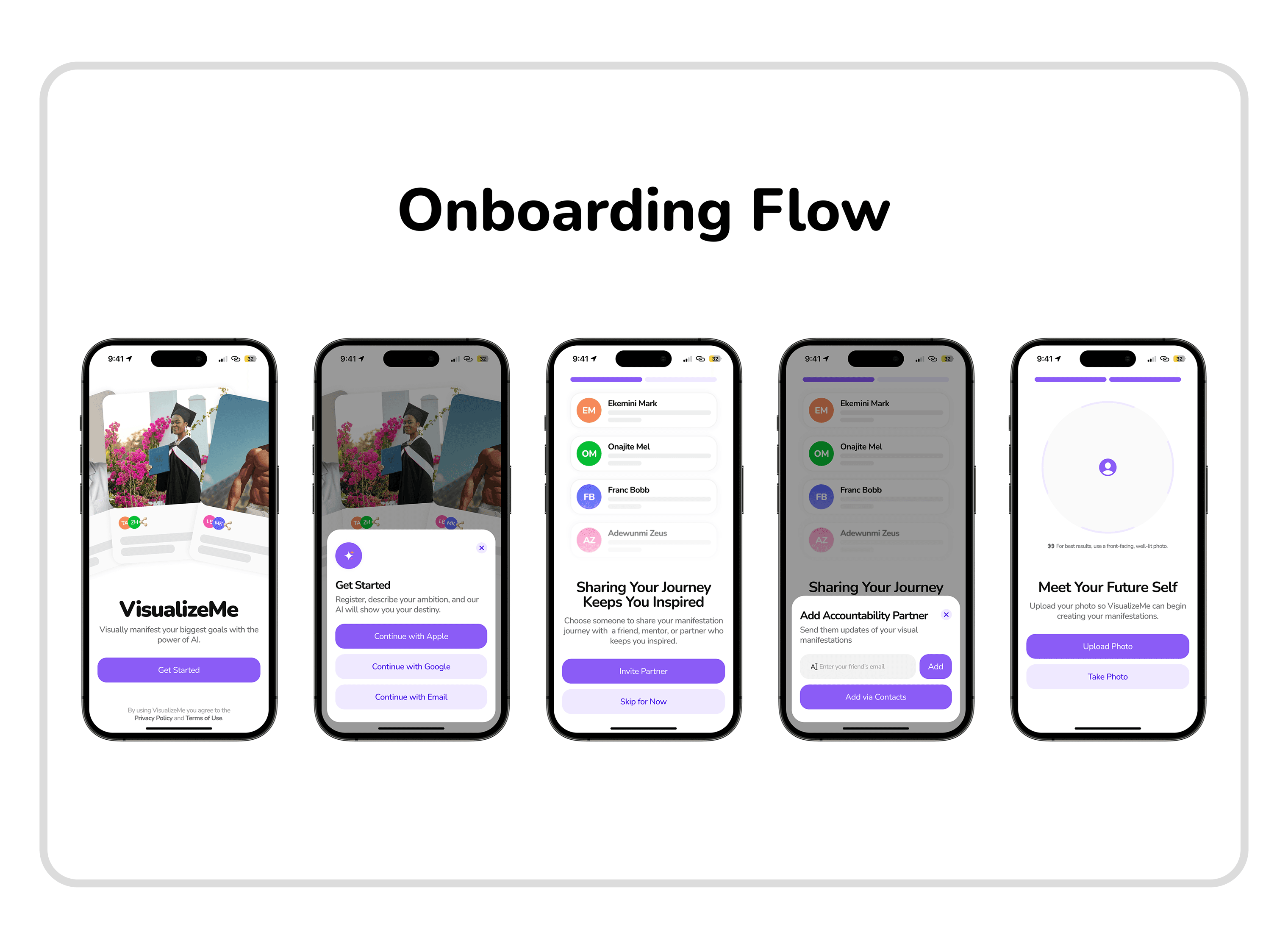 visualizeme - onboarding