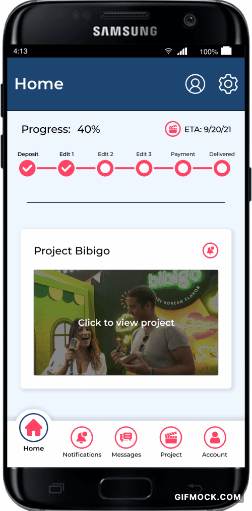 A comparison of the before and after of a mobile app's design