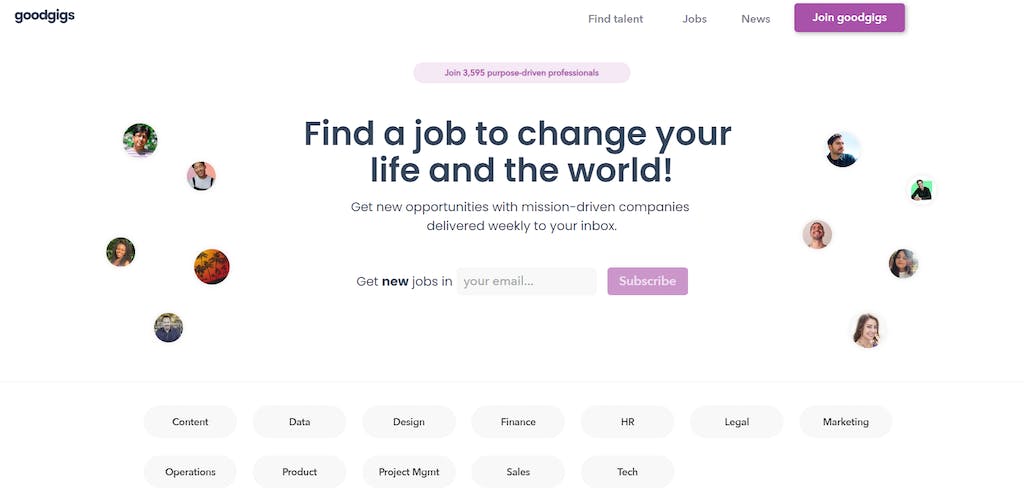 Goodgigs is a no code job board app that was built on Bubble.io