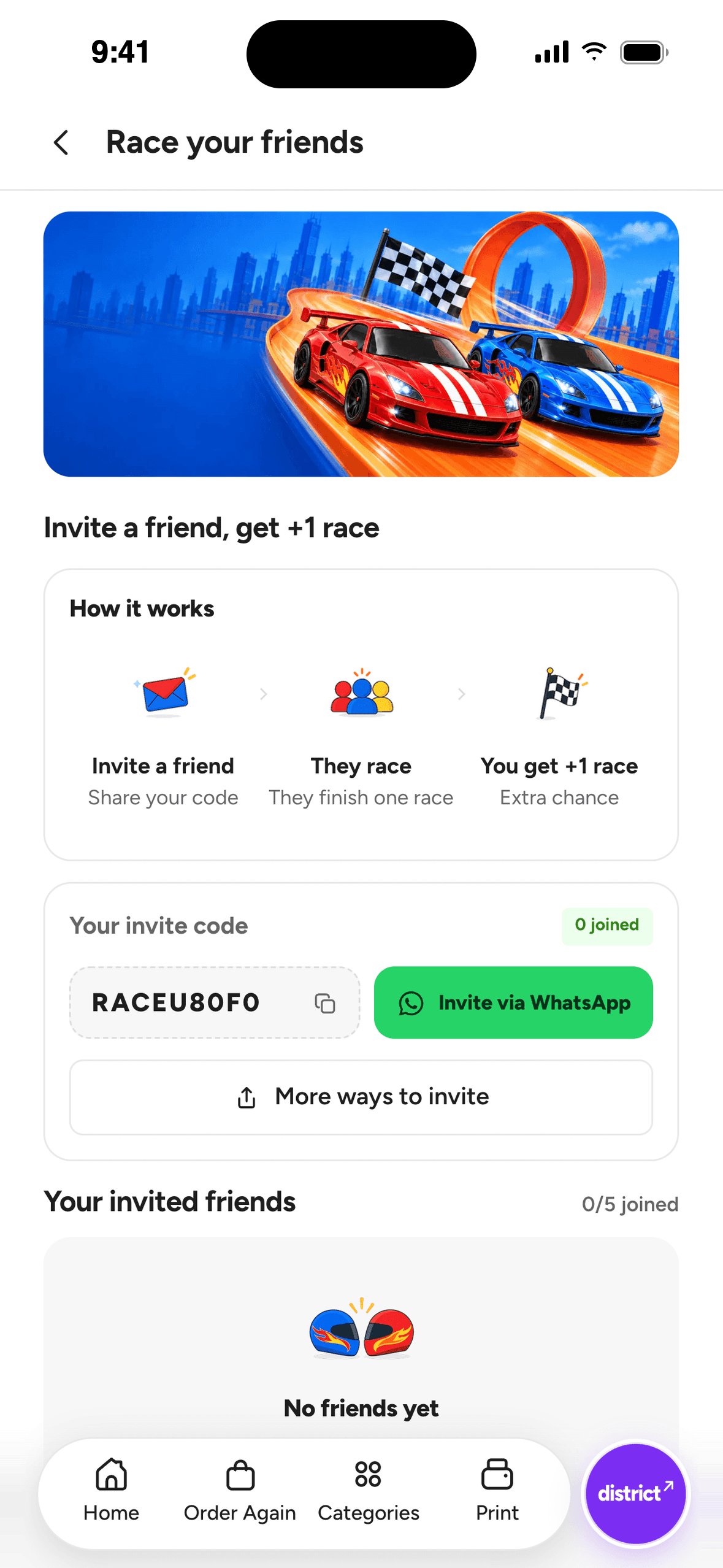 Invite a friend