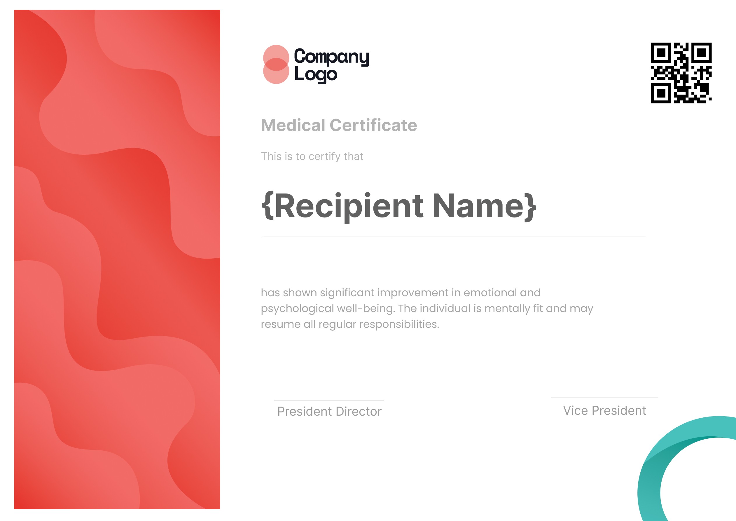 Wauld - Professional and sophisticated Medical certificate template