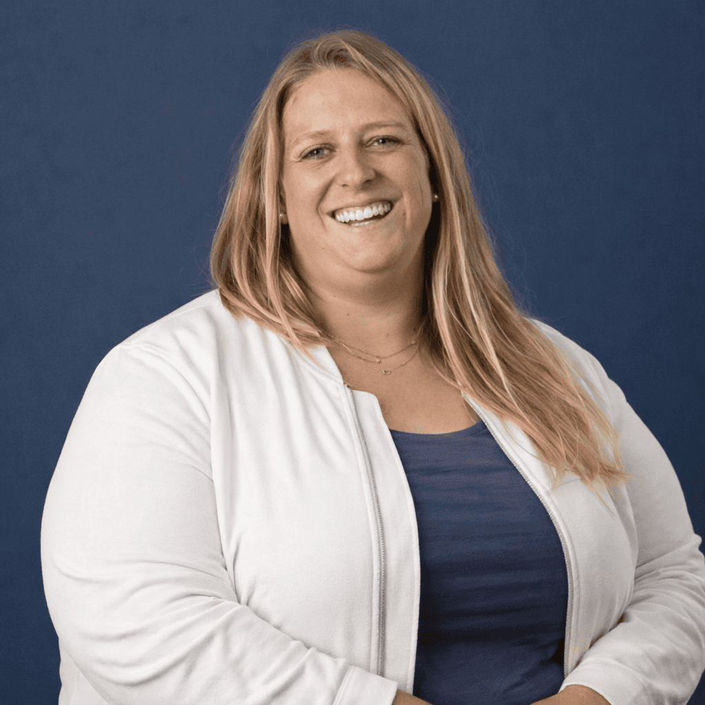 A woman working in an office