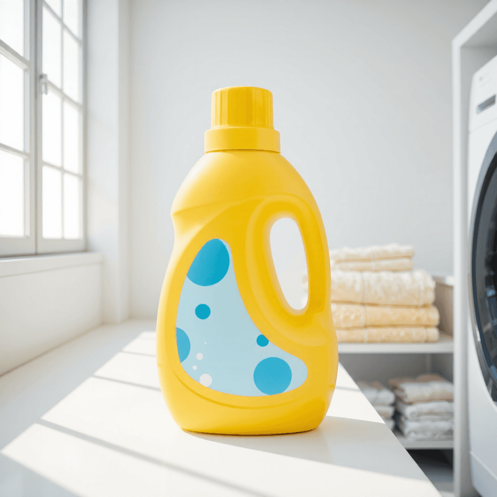 product photography of a bottle of laundry detergent