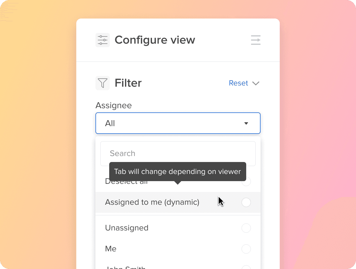 configurar una pestaña