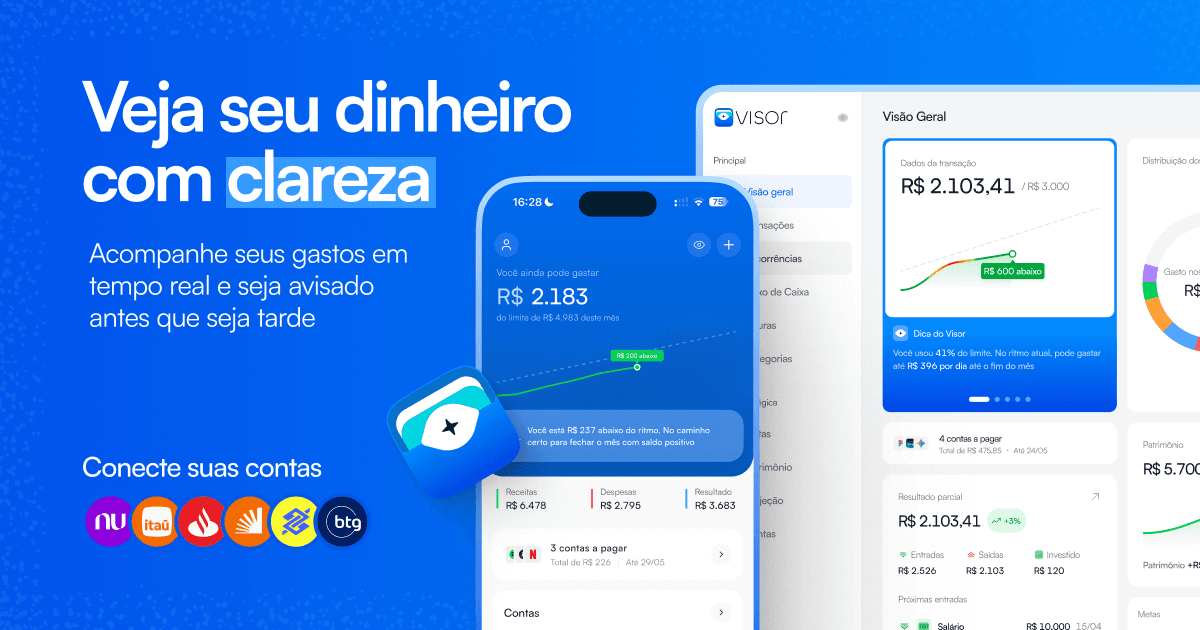 Visor: App de Finanças Pessoais e Controle Financeiro