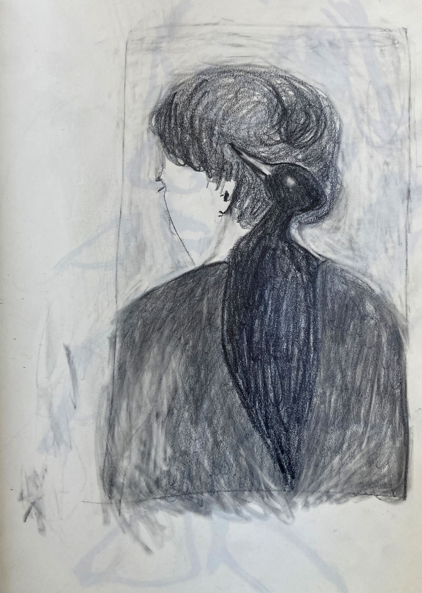 Untitled 4, 2025, graphite on paper, 11x8.5"