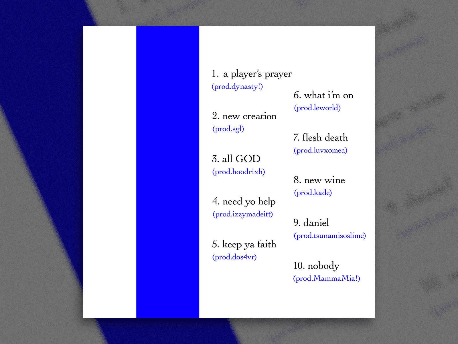 Tracklist