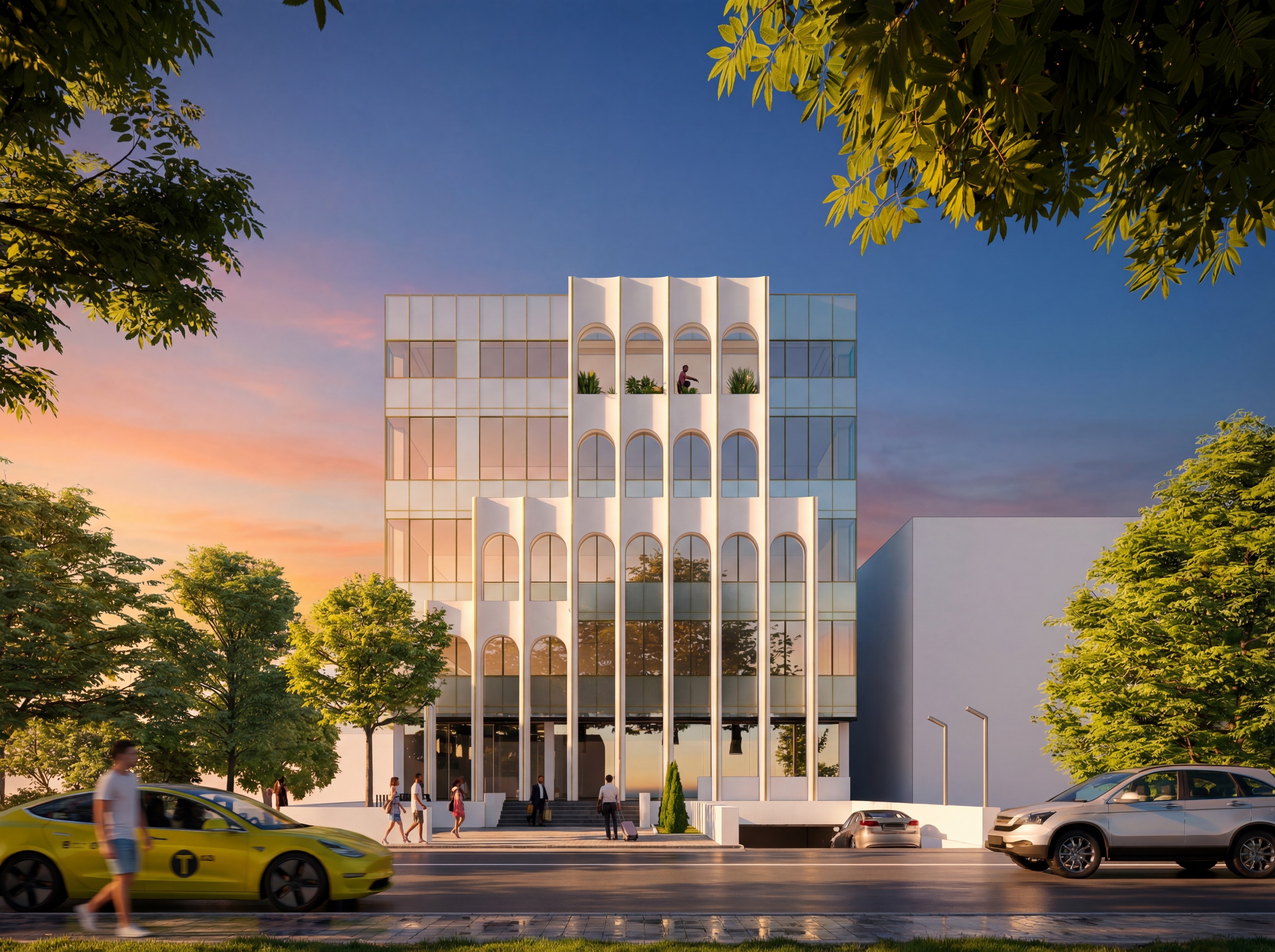 Архитектурная визуализация бизнес-центра на Луначарского
