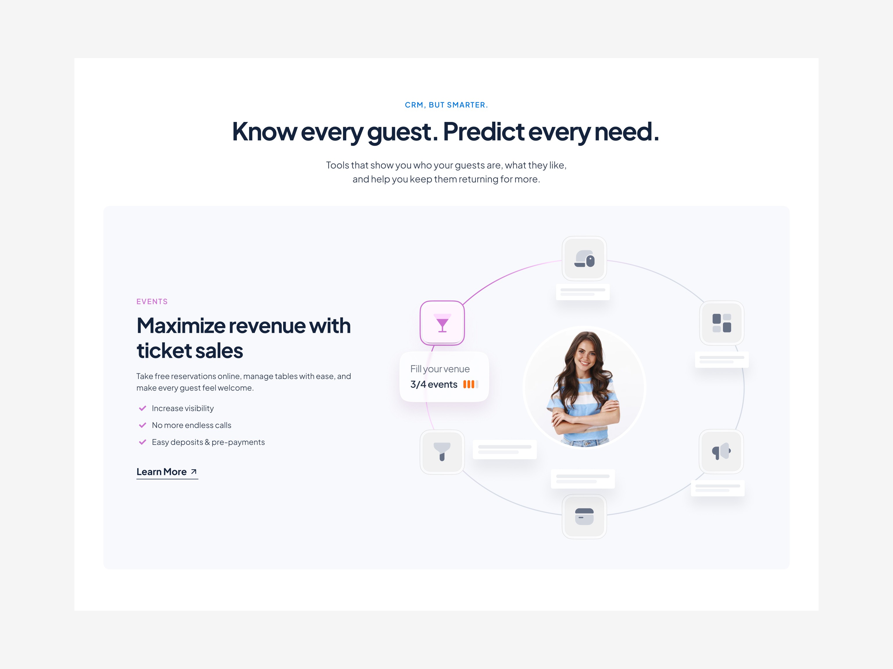 Eventlin dashboard redesign – UX/UI design for restaurant booking and management platform