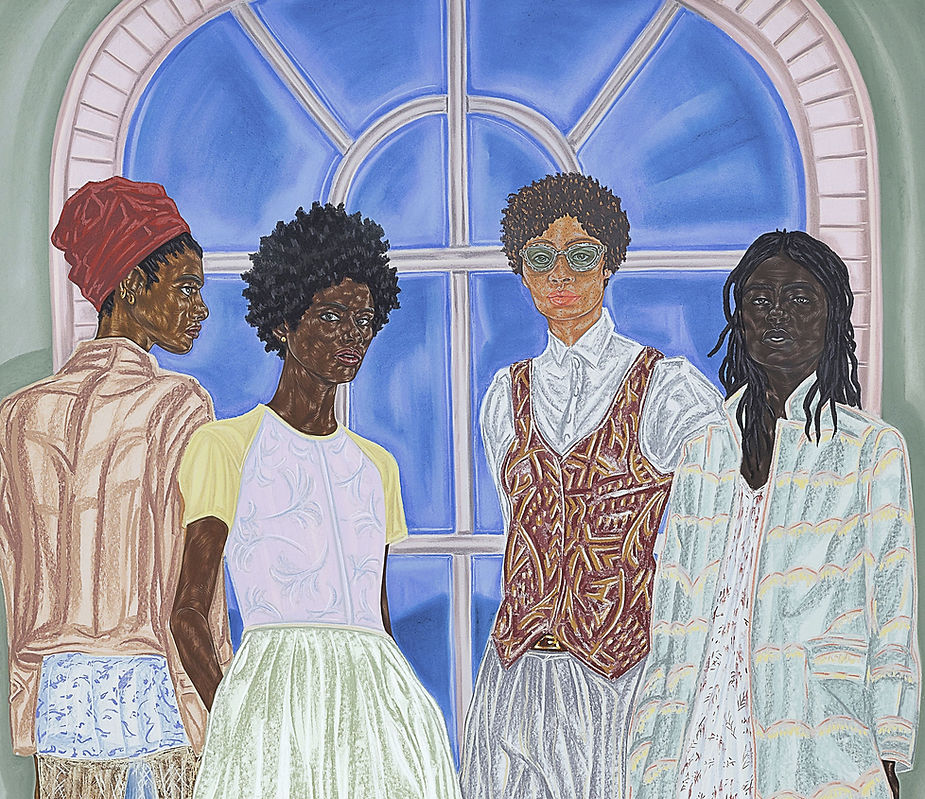 Lot 3, Toyin Ojih Odutola, Representatives of State. | Courtesy of Sothebys