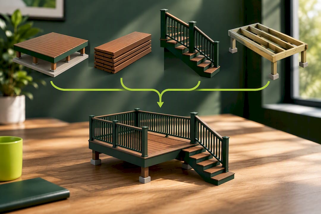 Illustration of deck replacement cost components