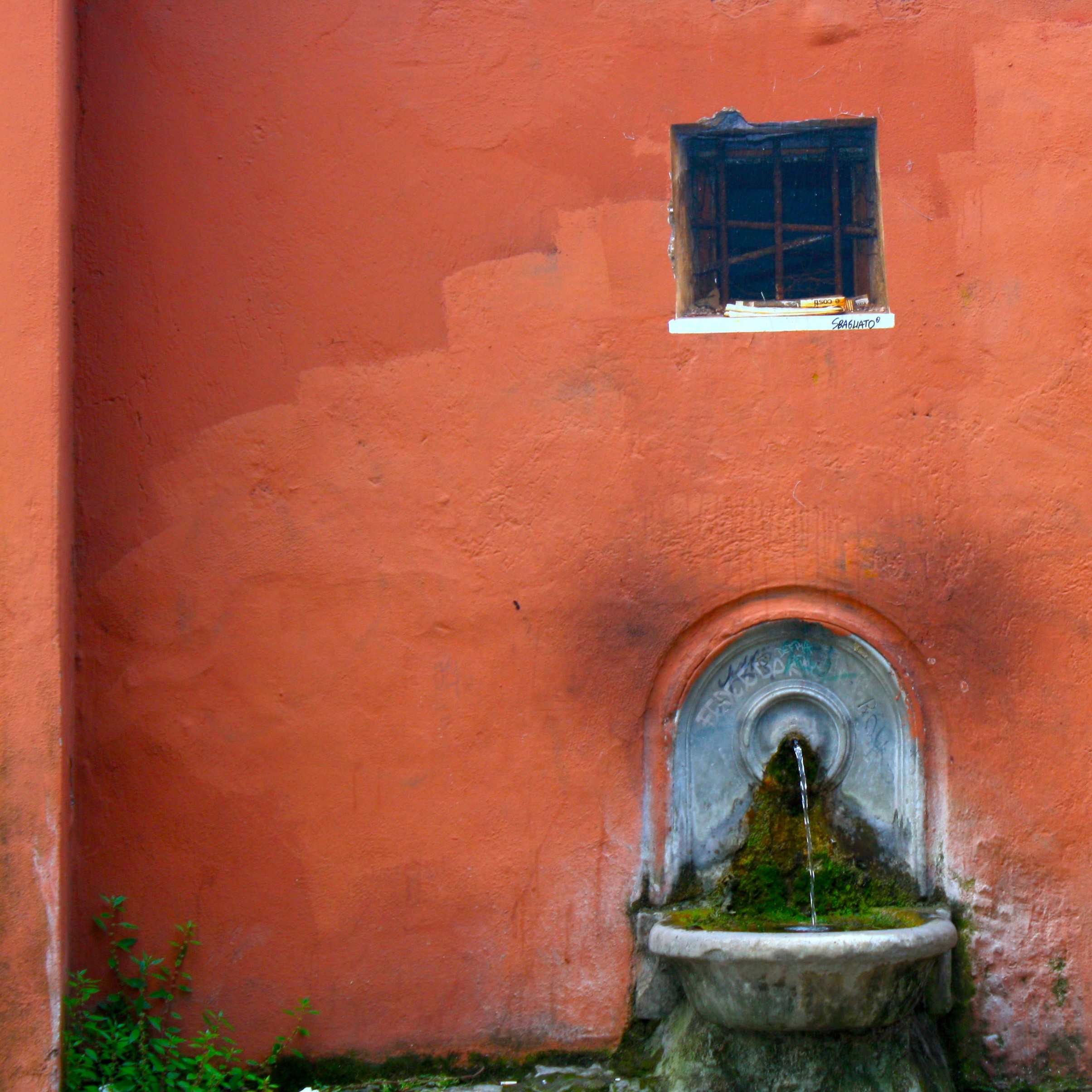 Collage on wall, Rome 2011