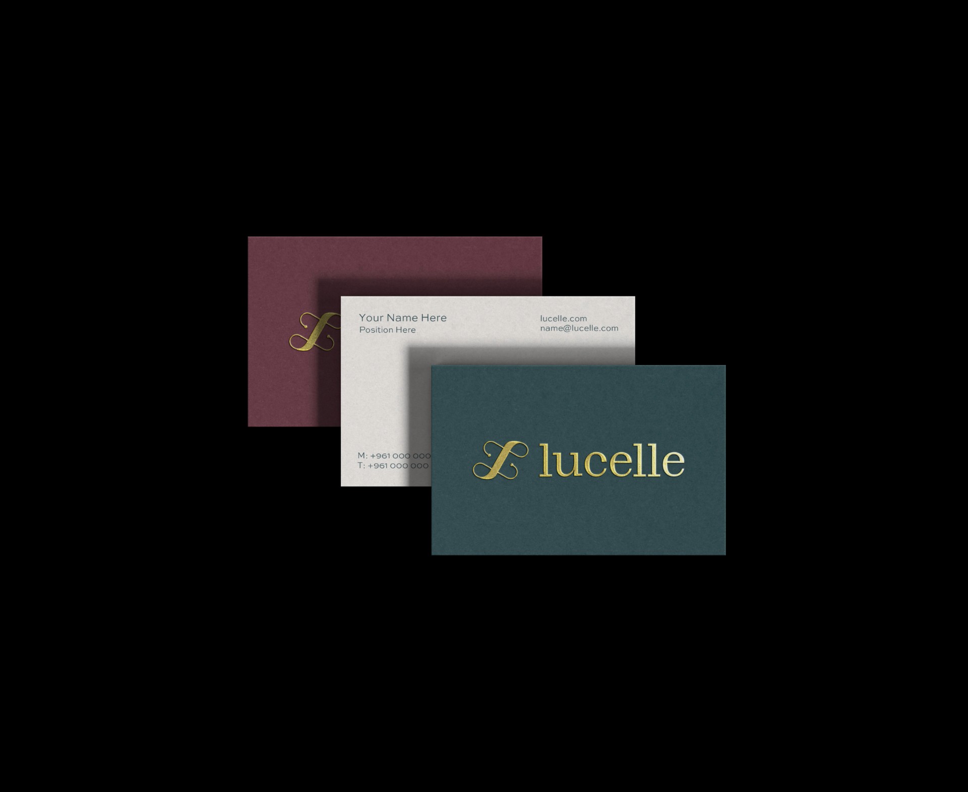 Premium Elegant Business Card Design - Lucelle Name, Logo & Brand Creati4on - Jad Saadi