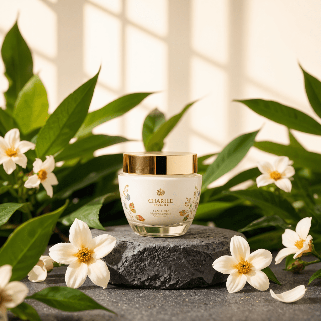 product photography of a jar of beauty cream