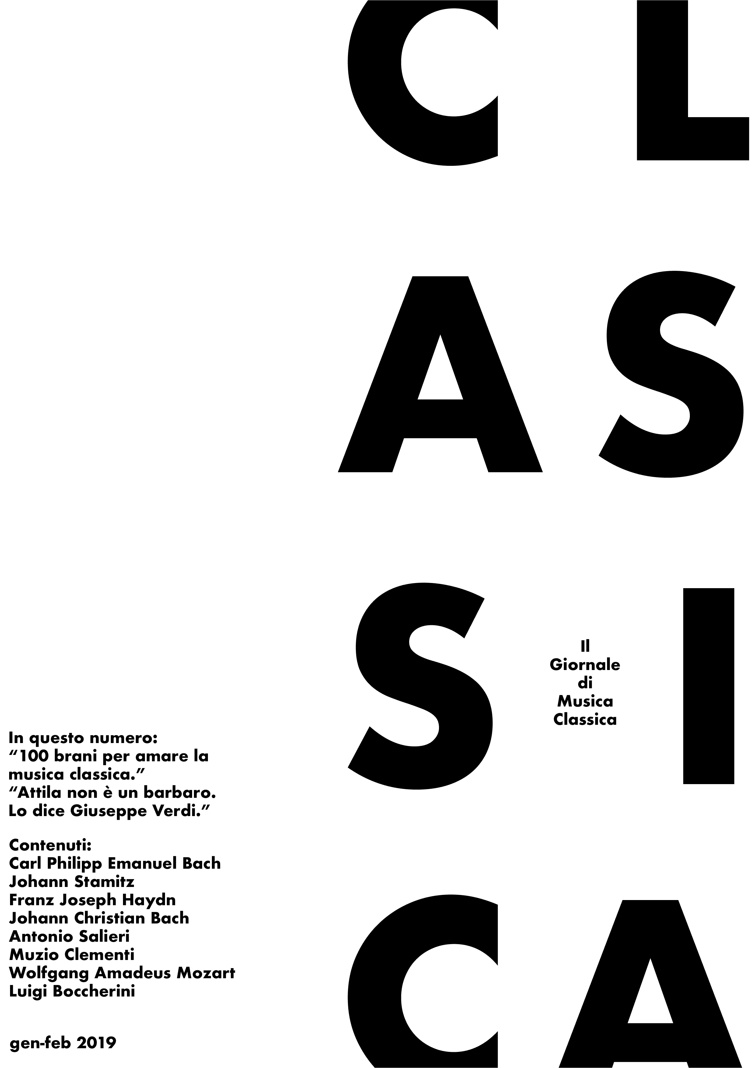 Classica magazine cover prototype 01