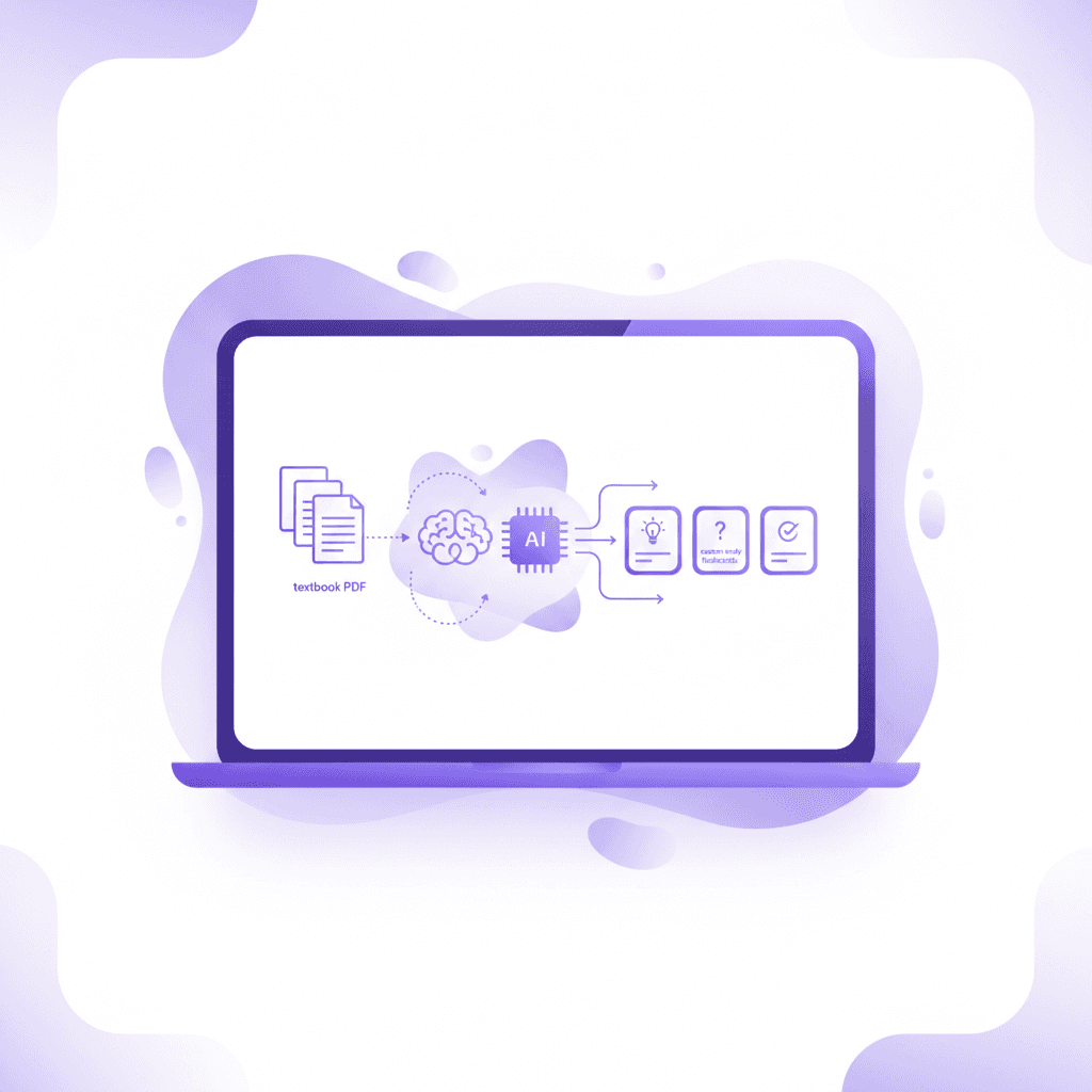 Student using AI tool to generate custom chemistry flashcards from uploaded notes