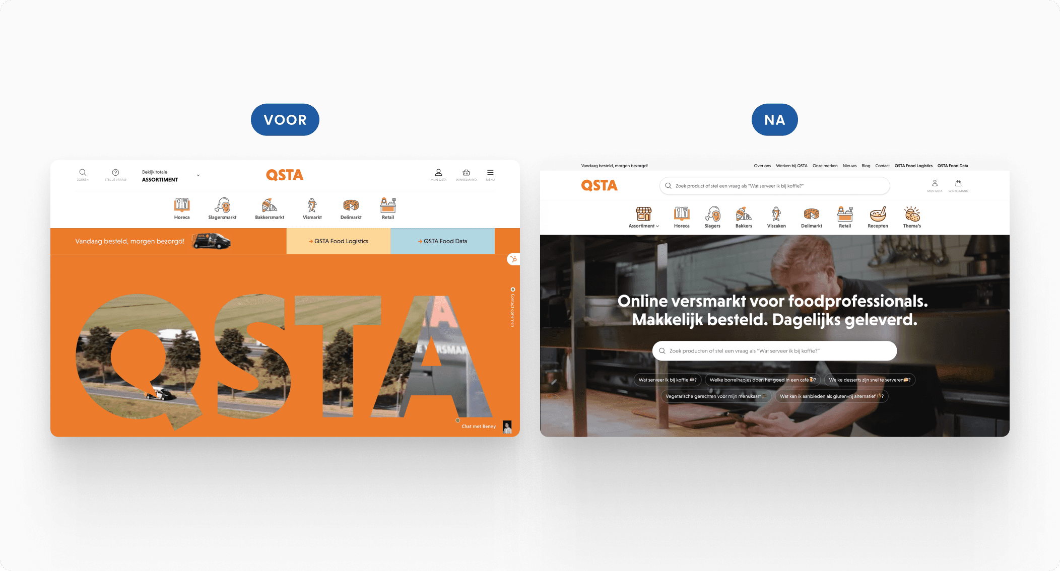 QSTA Homepage header redesign