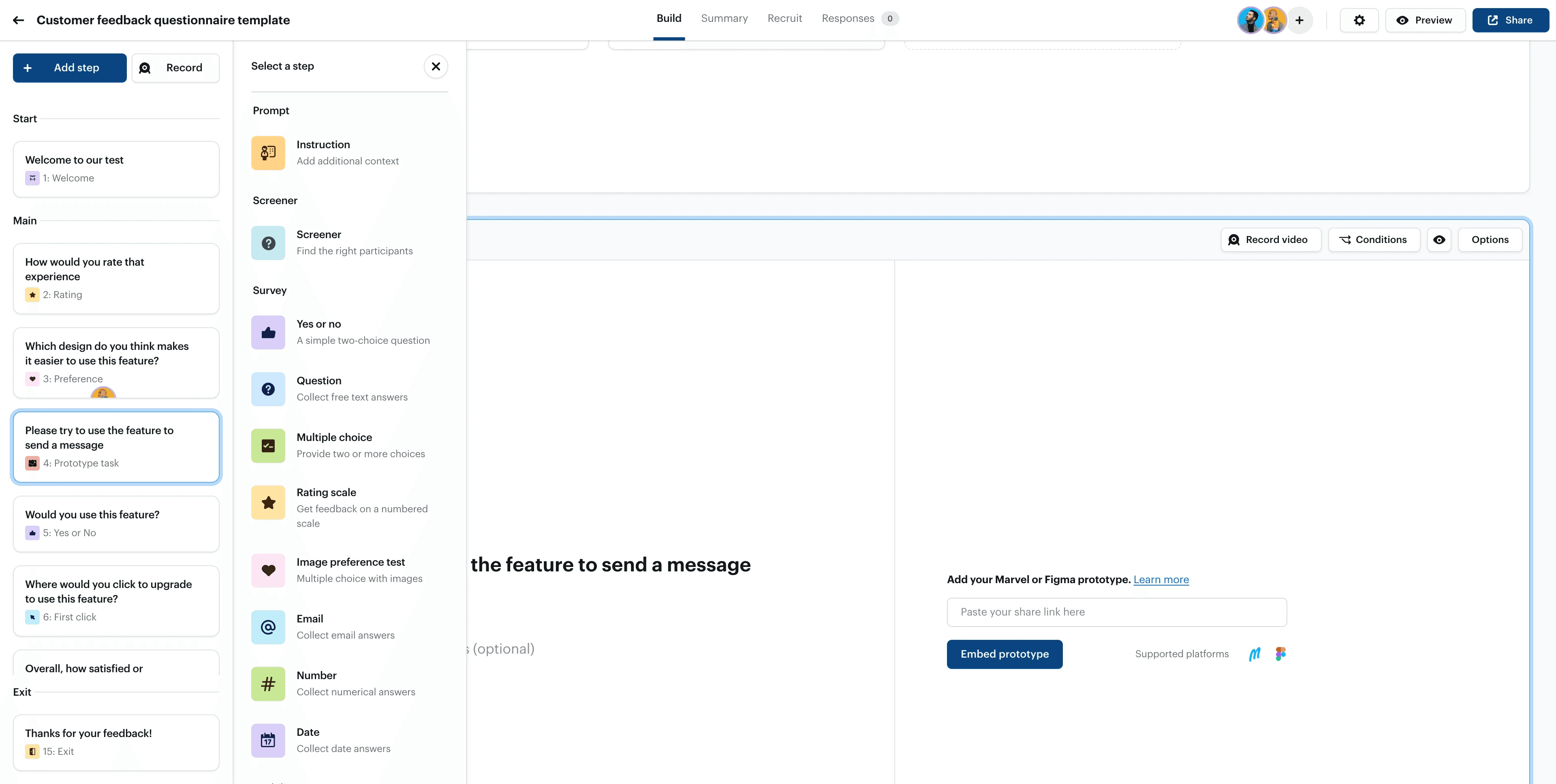 Build surveys and tests in minutes