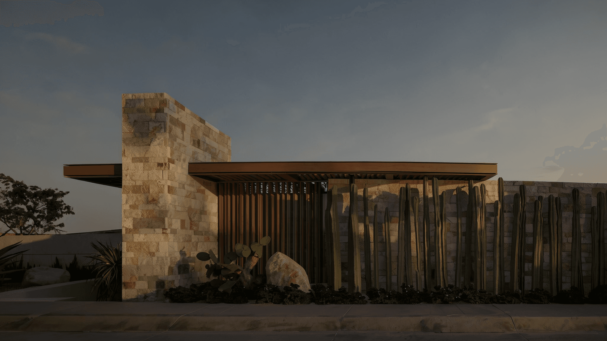Modern house. AI-generated.