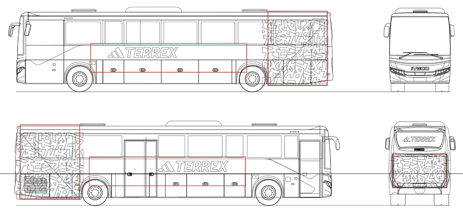 Mockup bus brandé