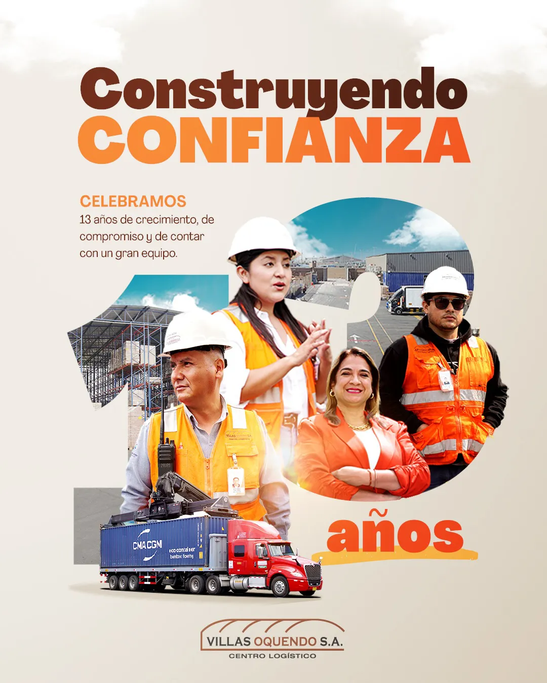 Cuatro personas logísticas